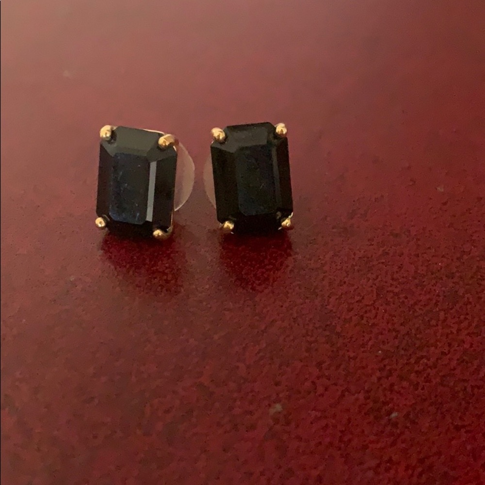 Kate spade black and gold stud earrings
